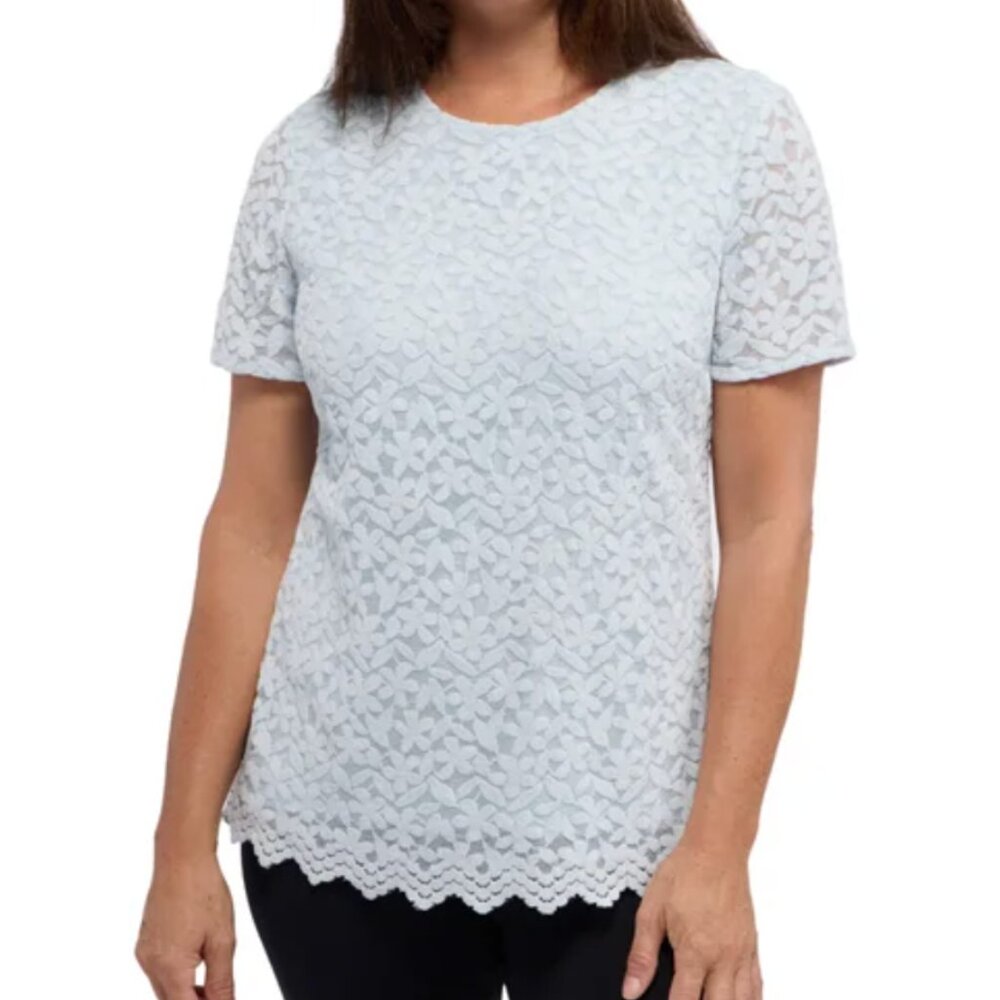 Teddi Rose Women's Light Blue Lace Top Size XXL NWT